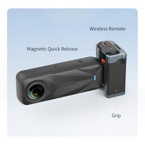 Image of Yantralay Street Shooting Grip Compatible with Insta 360 X5 / X4 Air | Ergonomic Handle with Quick Release Remote Control 10m Range | Vlogging Hand Grip for Insta 360 X5