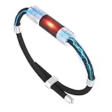 [TRAOO] 静電気除去 ブレスレット ファッショナブルデザイン静電 気防止 バングル ブレスレット メンズ レディース 防水防塵滑り止め13~22cm調整可能 男女兼用秋冬乾燥季節対応【 ブラック】