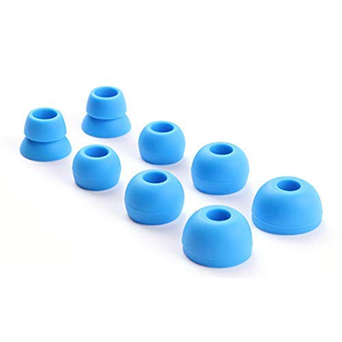 Replacement Silicone Ear Tips Earbuds Buds Set Compatible with for Powerbeats 2 3 Wireless Beats by dre Headphones Earphones, 4 Pairs (Blue)