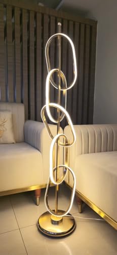 Image of Premium Decorative LED Floor Lamp & Glass Art Collection - Modern FlloNight Light - Unique Aesthetic Home Gift (Torva)