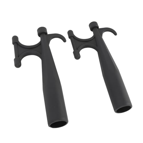 2PCS Nylon Boat Hook Attachment Black Boat Hook Floating Attachment Replacement for Mooring Docking Yacht Kayak
