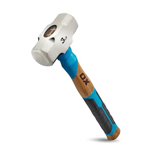 OX Tools Pro Series 3lb California Framing Hammer, Milled Face Straight Claw Hammer with Forged Steel Head & Genuine American Hickory Handle, Curved Axe Handle & Magnetic Nail Starter OX-P089403