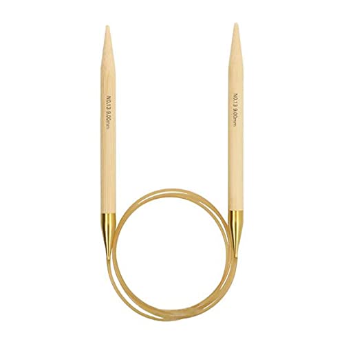 Tulip Knina Swivel Circular Knitting Needle 100 cm, 9.0 mm - 1 piece, Beige/Gold/Bronze, 9.00mm - Image 2
