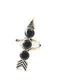  Ethnos Barcelona - Anillo de plata y onix. Talla: 11**pequeño**