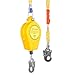 Self Retracting Lifeline Fall Protection Arrester, 33FT Safety Cable with Shock Absorber, Heavy Duty Personal Fall Arrest System for Construction, Roofing, Ladder and Industrial Use