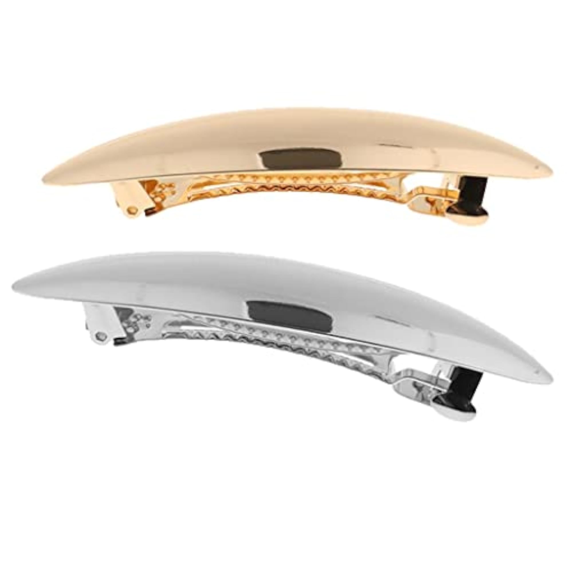 3X Metal Automatic Leaf French Barrette Hair Clip