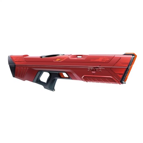SPYRA Electric Water Blaster, Outdoor Squirt Gun for Pool Games, SpyraFour, Red - Automatic Water Blast Guns for Beach, Backyard, Patio, and Garden