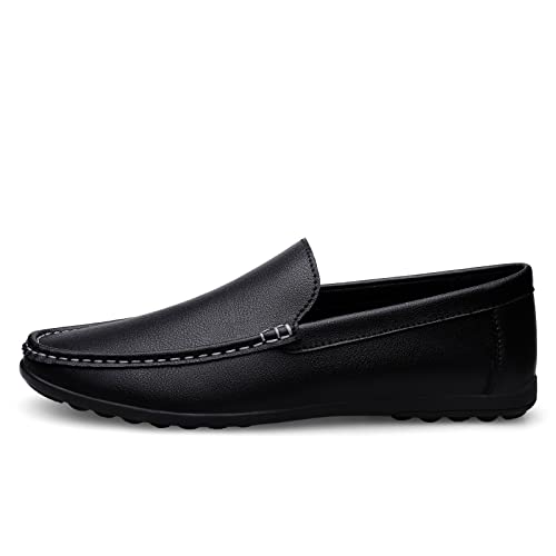 Men's Vintage Hand Stitched Leather Loafers Comfortable Slip On Soft Sole Moccasin Boat Shoes Stylish Casual Driving Walking Dress Flats for Business3