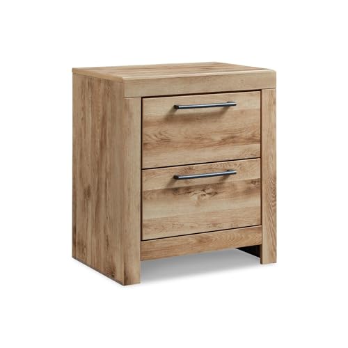 Image of Signature Design by Ashley Rustic Nightstand with USB, Brown Bedside Table