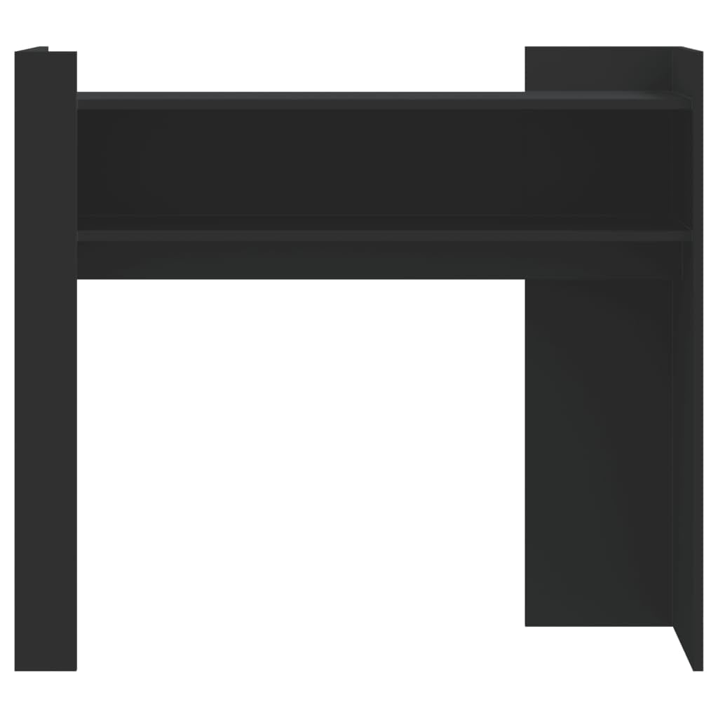 Stolik konsolowy, czarny, 100 x 35 x 90 cm, materiał drewnopochodny, trwały, z miejscem do przechowywania do korytarza, salonu, przedpokoju, wszechstronnego stolika pomocniczego