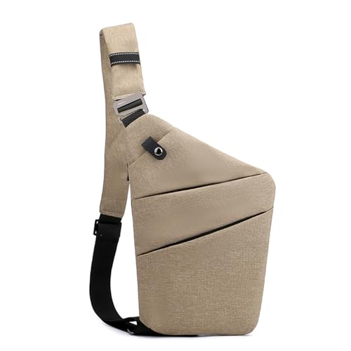 Image of Anti Theft Crossbody Bags for Women, Shoulder Bag Anti-theft Design for Travel, Sport (Khaki - Left Shoulder)