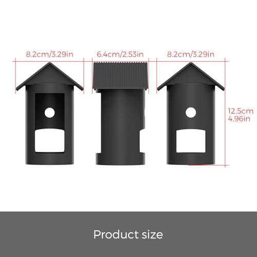 honecumi Ring Outdoor Cam Plus 2025 siliconen hoes – weerbestendige cover met zonneklep, uv-bestendig en stofdicht, anti-glare camerabeschermhoes voor Ring Outdoor Cam Plus Battery, zwart - Afbeelding 4