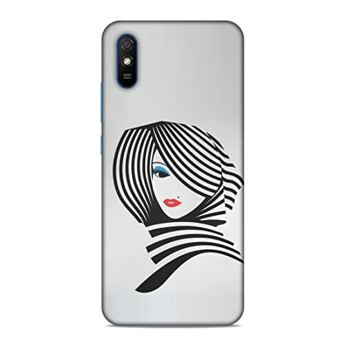 Image of Printed Mobile Back Hard Case Cover for Xiaomi Redmi 9A / Xiaomi Redmi 9i | Girl, Cute Girl, Eye Lashes, Scarf, Lipstick-2197