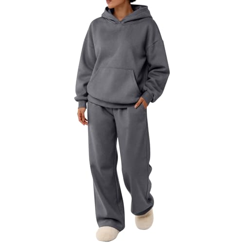 moolBeko Two Piece Set Women Wide Leg Sweatpant Oversized Hoodie Sets