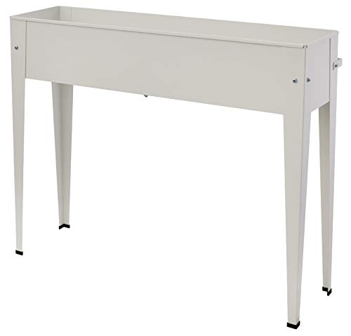 Preisvergleich Produktbild kamelshopping - Hochbeet / Metall / pulverbeschichtet / 100x27x80 cm / tolles Kräuterbeet Pflanzkübel für Balkone & Terrassen / platzsparend + rückenschonend (weiß)