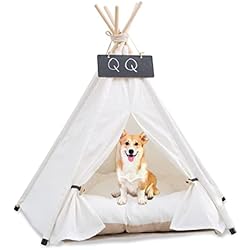 Tienda Tipi para Mascotas, Tipi para Mascotas con cojín para Perros medianos, Gatos, Tiendas para Mascotas, caseta para Perros