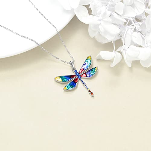 YAFEINI Dragonfly Pendant Necklace 925 Sterling Silver Dragonfly Jewelry Gifts for Women4
