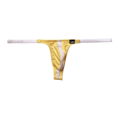 Men's Colorblocking Breathable Mesh Comfort Low Rise G-String Thongs Underwear2