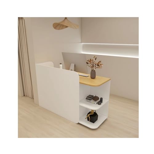 ModernDesk - Escritorio con cajones con cerradura de 120 cm, mostrador de oficina para tiendas de ropa, boutiques, barberías, solución elegante y funcional para espacio de trabajo