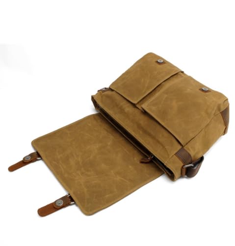 Waterproof Vintage-Style Canvas Messenger Bag - Durable & Stylish for Everyday Use Khaki2