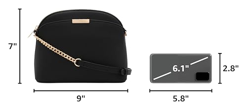Image of FashionPuzzle Saffiano Small Dome Crossbody bag with Chain Strap