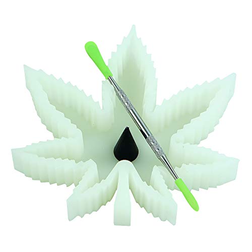 X-Value Silicone Leaf Ashtray Glow in The Dark Unbreakable Decorative Tray Colorful Holder