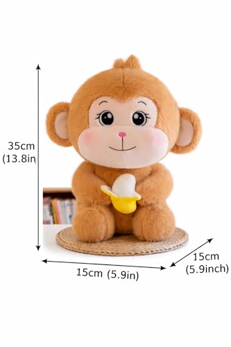 Image of Cute Plush Toy for Kids | | Soft Toys | Birthday Gift for Girls /Wife, Boyfriend /Husband, Soft Toys for Girls, Baby Toy (Random Color) Pack of 1 (Monkey Plush Soft Toy)