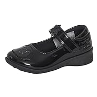 Disney Girls Frozen School Shoes 7 UK Child Black