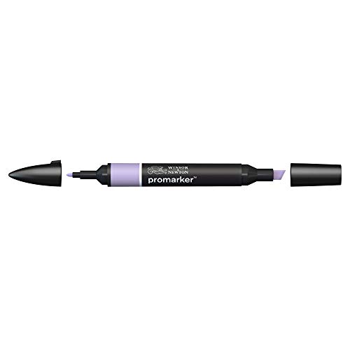 Image of Winsor & Newton Promarker, Alcohol Based Markers, Lilac (V327), Double Tipped Drawing Marker for Artists, Graphic Designers, Illustrators - Chisel & Fine Twin Tip, Streak Free Coverage