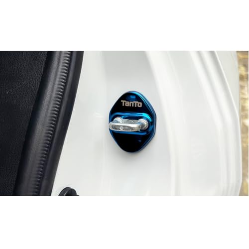 MEKOMEKO タントカスタム LA650S 660S 専用 ストライカー カバー ドアロック カバー メッキ アクセサリー 内装 パーツ 錆防止 ステンレス 3PCS 取り付け簡単【ブルー】DC-MSGL