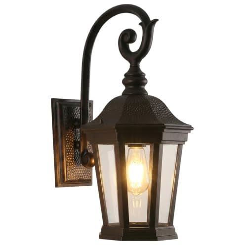 Image of Brown Exterior Wall Sconces, 21'' Large Outdoor Porch Light Fixtures