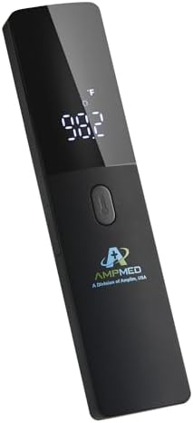 Amplim No-Touch Forehead Thermometer for Adults and Kids, Non-Contact Digital Baby Thermometer for Infants/Newborns. Medical Grade Touchless Temporal Thermometer for Fever, FSA HSA Eligible