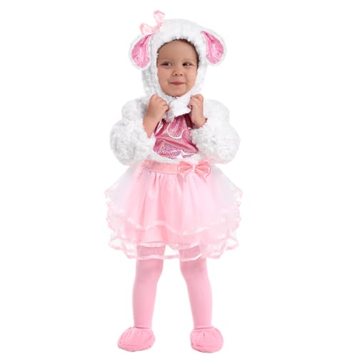 Disfraz de cordero rosa para bebé Halloween miniatura 1