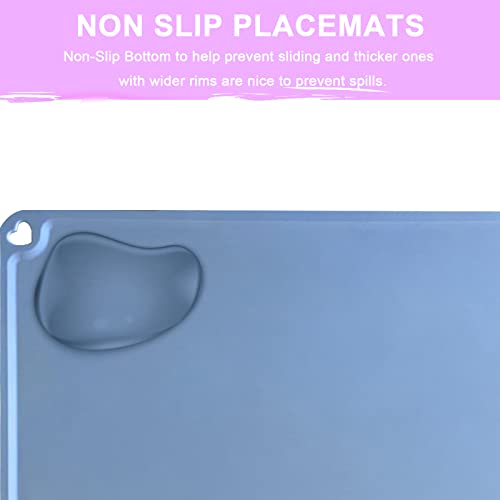 Silicone Placemats For Kids Baby Toddler, Non-Slip Portable Placemats For Dining Table, Heat Resistant, Washable, 3 Pack Baby Food Eating Placemats #TOP4