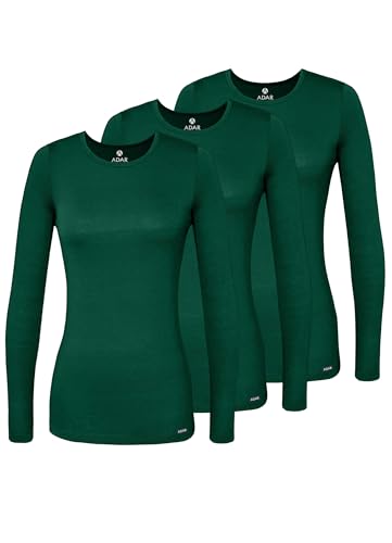 Adar Underscrubs for Women 3 Pack Long Sleeve Tee