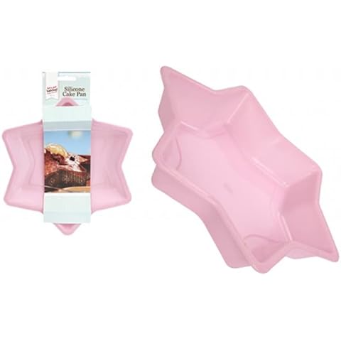 Let's Get Baking 832042 Star Shape Cake Pan | Pink | Silicone | 1 Pc - 17.8 x 15.9cm Accessory Cover