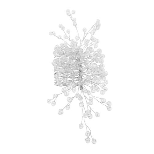 DEARMAMY 結婚式用クリスタルヘアコーム 軽量で快適な装着感 メタリック輝くヴィンテージデザイン ブライダルヘッドピース パーティーや日