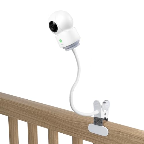 Koroao Clamp Mount Compatible with AOSU IndoorCam P1 and TP-Link Tapo MagCam Security Camera，Without Tools or Wall Damage for AOSU 2K Indoor Camera Clip Accessories (White)