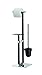 Produktbild kela 24301 Toilettengarnitur, WC-Bürstentopf und Papierhalterung, Metall, Höhe 70,5 cm, Sirius, Verchromt/Schwarz-Matt