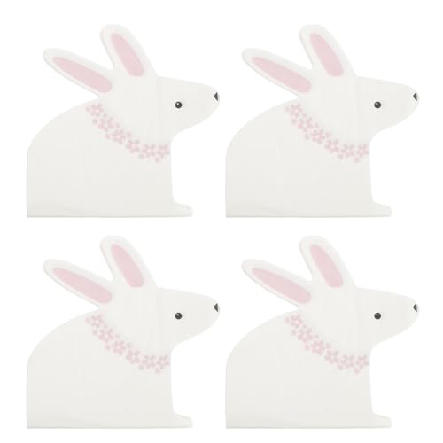 BELLIFFY Servilletas Desechables de Papel 20 Absorción Desteñir Diseño de Conejo Blanco para Celebraciones Familiares para Fiestas de Cumpleaños Infantiles