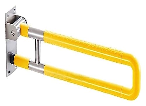 Grab Rails 折りたたみ式ハンディキャップレール トイレ手すり バスルーム 手すり U字型アームレスト壁取り付けストレートヘアタオルラック 頑丈なステンレス製