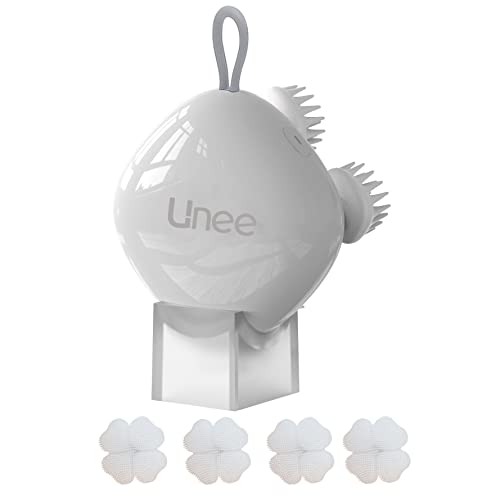 Portable Mini Electric Scalp Massager,UNEE New IPX7 Waterproof Cordless Head and Facial 2 in 1 Massager with 8 Stand & Removable Massage Heads Full-Body Pet Help Hair Growth Ideal Gift for Love