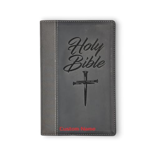 Personalized Large Print NIV Black and Gray Bible | Nails
