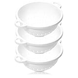 Chef Craft 5-Quart 11 x 5 inch Deep Colander White 3-pack