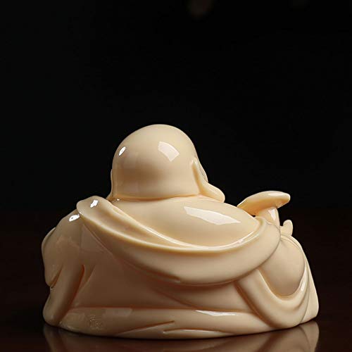 Statue Bouddha Maitreya en céramique idée cadeau sculpture décoration maison - 4