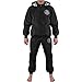 Hardcore Training Rebel Sauna Suit Homme Combinaison Sudation Fitness Capuche Survêtement Minceur Entraînement Sauna Suit Perte De Poids MMA Boxe (3XL), Noir, (hctafat02)