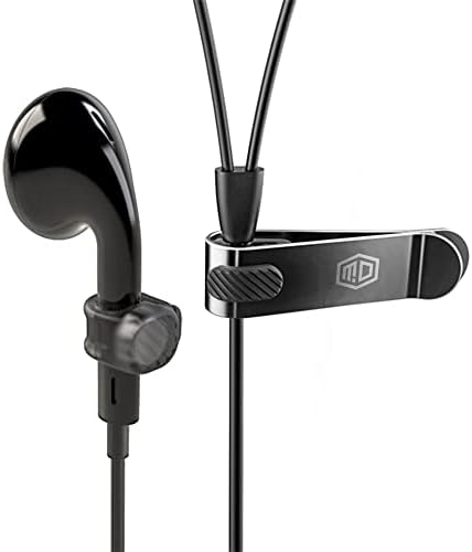 Mband2 Pack of Mband Mclip Holder 04 Black Transparent - Tangle-Free Soft Neckband Cord at Work Managing Easy Hold Cable Managment