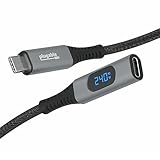 Plugable USB C Extension Cable 3.3 Ft, Digital Power Meter Tester for Monitoring USB-C Connections, Supports Fast Charging up to 240W, 4K 60Hz Display, 10Gbps Data, Digital Multimeter Tester