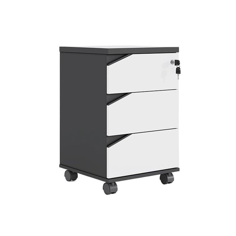 Aioneer File Cabinet Wooden Under Desk File Cabinet Office Cabinet Storage Cabinet Data Cabinet Office Sideboard Ing Drawer Short Cabinet Filing Cabinet-White