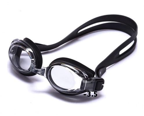 Premium Optical Swimming Goggle - with choice of Silver Mirror or Grey Tinted Lens (Light Grey Lens. Minus 3.5)